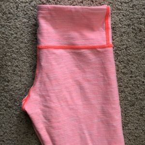 Neon pink lulu lemon full length leggings